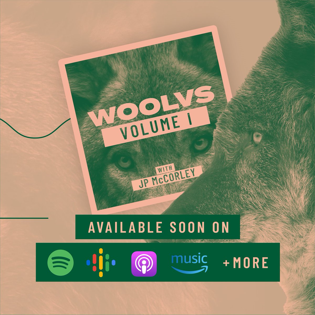 Exciting news! 🎉

🐺The Woolvs podcast🎙️ Volume One is here! 

Join @lesleydoestri, @MarkRowley90, @iainarcher, and host @jpmccorley for actionable insights on thriving in your passions. 

Subscribe at Woolvs.com to be the first to know! #Woolvspodcast