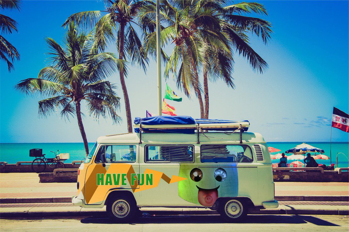 havefuntoken's tweet photo. Bright sun, palm trees and the beach - what better way to celebrate than HAVE FUN? https://t.co/bsUtp3KkXp