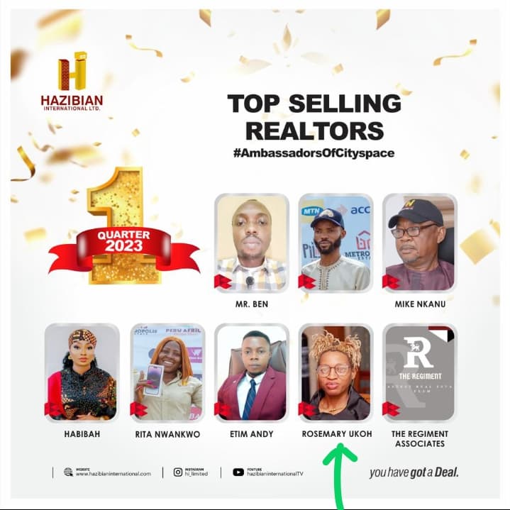 rozemareey's tweet photo. All I can say is: Alhamdulillah🙏🏽🎉🥳🏅🎖️🎊💪💪😘

#hazibianintl #cityspace #epe #lagos #lagosrealtor #lagosrealestate #commercialplots #landsales #congratulations #winners #topsellers #Eurovision2023 #ChampionsLeague #RealMadridManCity #Eurovision https://t.co/ODJi25cttu