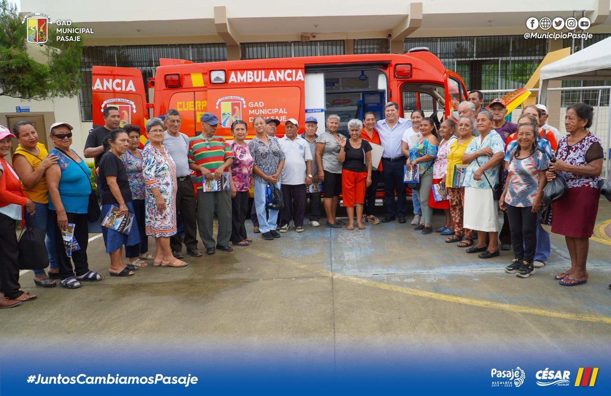 municipiopasaje's tweet photo. Las coberturas de emergencias en Pasaje se realizarán de forma eficiente y efectiva.

Alcalde @cesarencaladae entregó en donación, mediante convenio, ambulancia totalmente equipada a @BomberosPasaje

#emergencia #ambulancia #SOS #salud #PrimerosAuxilios #Bomberos #CesarEncalada https://t.co/O9oyy2yYVQ