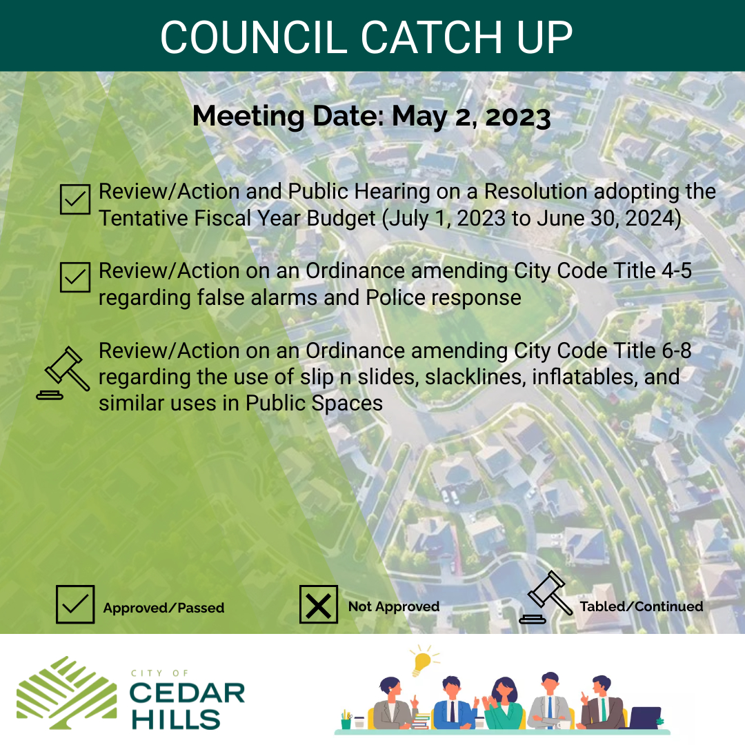 Just in case you missed it! Here is your Council Catch Up for May 2nd.