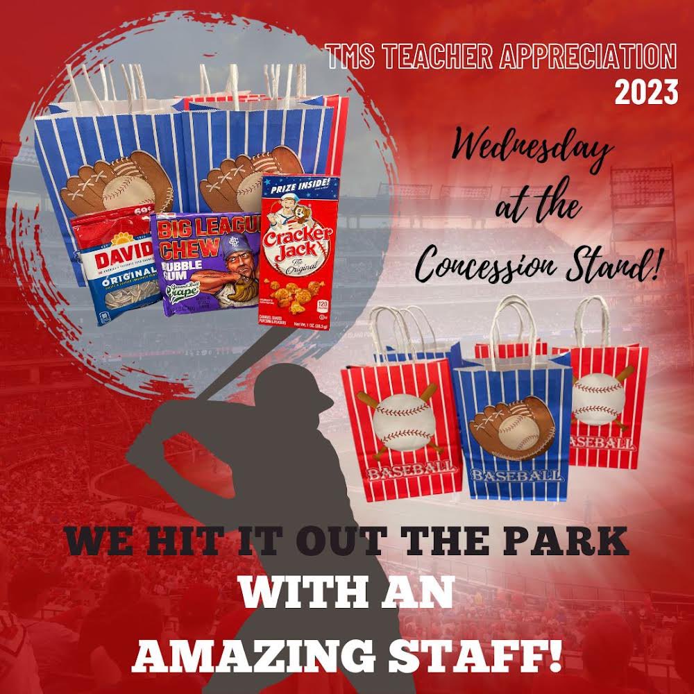 Day 3 at TMS was a nostalgic moment as our teachers enjoyed their concession stand goodies! #TMSBucs #TeacherAppreciateWeek2023 @licatap @Ms_Williams02 @jharryton @SpanosEleni @AllisondeGrego2 @southPbcsd