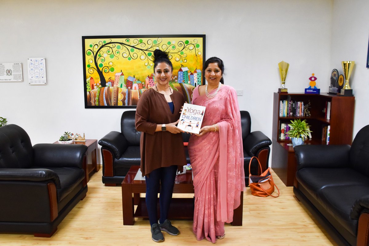 Celebrating Sharjah Children’s Reading Festival &amp; integrating Wellbeing practices, the students of Delhi Private School,Sharjah,Primary Wing participated in a 'Drop Everything And Do Yoga' workshop by author,yoga specialist &amp; danseuse Ms.Yamini Muthanna. <a href="/Interstar_AE/">Interstar Advisory Services</a> #yoga