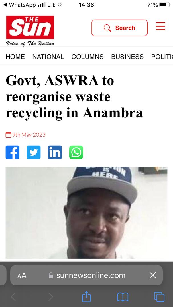 SWEEPFoundation's tweet photo. We celebrate the milestone achievements of our President @OBUESI. We are confident of your capacity to deliver to the people of Anambra State quality leadership in waste recycling and environmental management. #WasteintheCity #SWEEPFoundation #TheGreenCampusProject
Congrats sir https://t.co/BsMRQPckJG