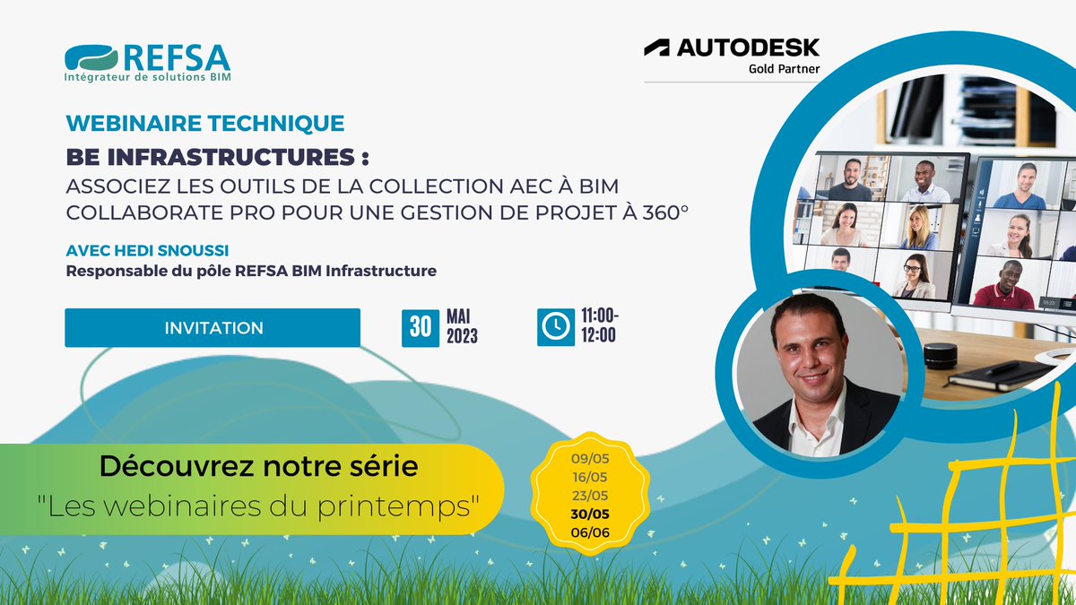 REFSABIM's tweet photo. [Webinaire⚡️NOUVEAUTÉS #AUTODESK]
🔹BE #Infrastructures : comment l’utilisation optimisée de la collection AEC, conjointement à BIM Collaborate Pro, garantit la réussite de votre projet en infrastructure.
👉 https://t.co/8ygBJX4wl6
#batiment @ADSKCommunityFR @hexabim @VillageBim https://t.co/L9kZyD1ym7