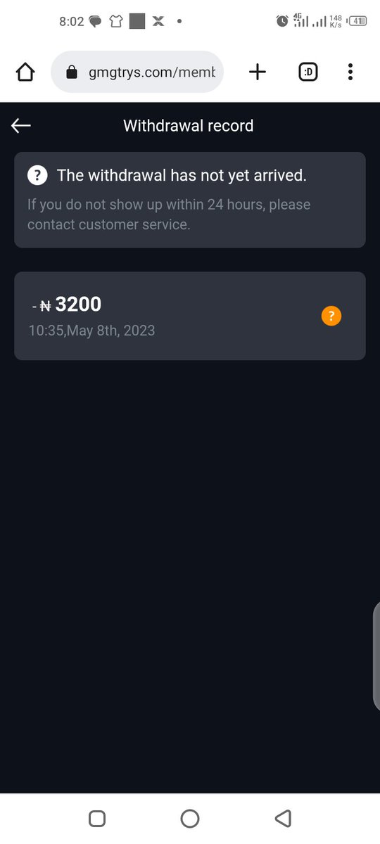 bbadmus07's tweet photo. @gmgtrys How do you expect me to invest more when I tried to withdraw https://t.co/ecEByR4Kbk