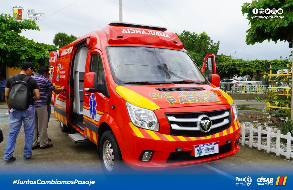 municipiopasaje's tweet photo. La ambulancia tiene las siguientes características: vehículo modelo 2024, marca Fotón, tipo furgoneta, cilindraje 2.800 cc, a diesel, lista para brindar el servicio de emergencia.

#emergencia #ambulancia #SOS #salud #PrimerosAuxilios #Bomberos #CesarEncalada #parati #Pasaje https://t.co/VmnWzAEhZA