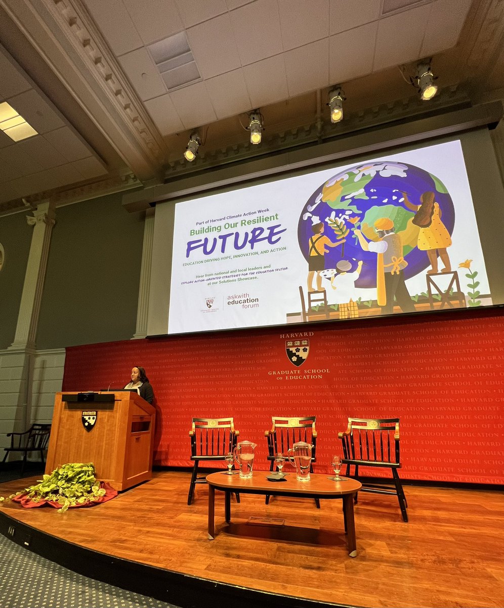 “Education has an important place at the table.” @bterrylong on education’s role in broader efforts to take action on climate. #HarvardClimateActionWeek