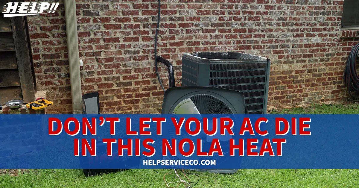 Whewww! The heat and it’s not even summer yet. The last thing you want is for your AC to die on you in this NOLA heat. 
 helpserviceco.com 
#HelpServiceCo #HelpAirConditioning 
#HVACIndustry #FixedRightorItsFree #NolaHeat  
#LouisianaHeat
#RegularACChecks
#RegularHVACChecks