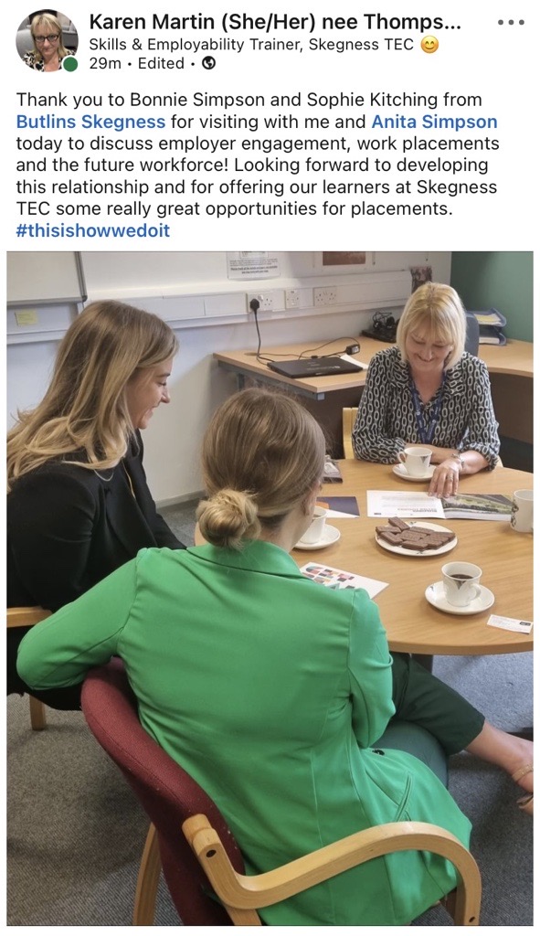 Great to see the links we have with the local economy and sector leaders for the advancement of our learners' industry knowledge and longer-term careers. 

#Skegness 

Skegness TEC is part of the TEC Partnership.