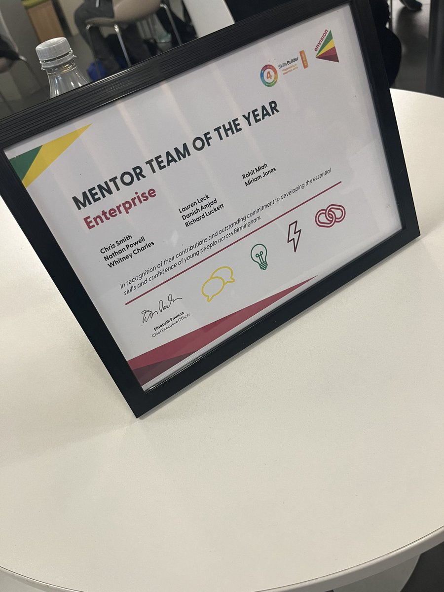 Envision Finals today in Birmingham and couldn’t be prouder of the mentor team receiving mentor team of the year. Well done and thanks for everyone’s hard work and the whole of U3 for their contributions to the teams project! Congratulations to the students who did excellent!