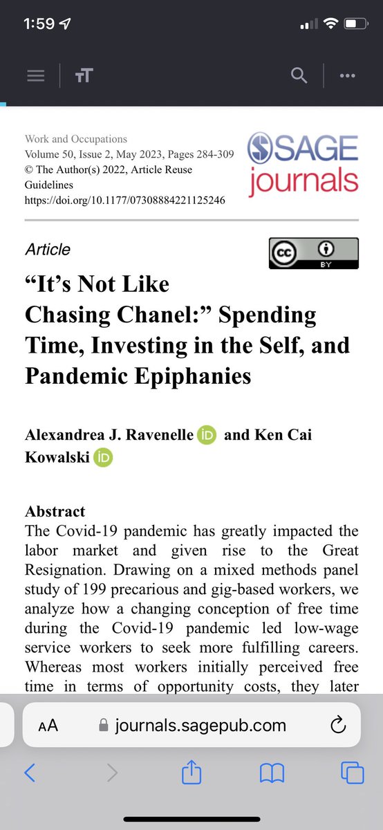 Very excited to see the newest <a href="/NSF/">U.S. National Science Foundation</a> paper with <a href="/KenCaiKowalski/">Ken Cai Kowalski</a> officially in print at Work and Occupations!

Thanks to <a href="/EricaJanko/">Erica Janko</a> <a href="/dawn_culton/">Dawn</a> 
for their help!

journals.sagepub.com/doi/epub/10.11…

<a href="/UNCSociology/">UNC Sociology</a> <a href="/ShufordProgram/">UNC Shuford Program in Entrepreneurship</a> <a href="/ASAnews/">ASA Sociology</a> <a href="/asa_ipm/">Inequality, Poverty, and Mobility (ASA Section)</a> <a href="/ucpress/">University of California Press (is on Bluesky)</a> @WomenAlso