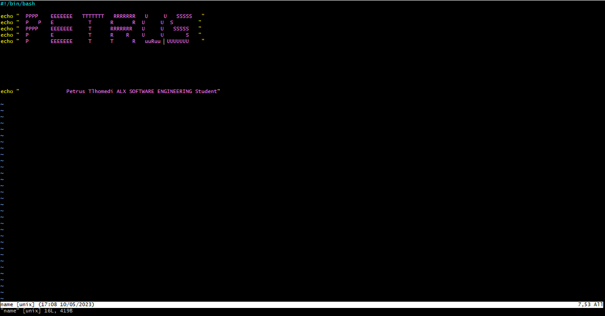 PetrusHimself's tweet image. Learned the basics of #ShellScripting and how to navigate the filesystem. Excited to automate mundane tasks and boost my productivity! Thanks goes to @julienbarbier42  and @alx_africa  #CodingSkills #CommandShell&quot; #BashScripting #CommandLine