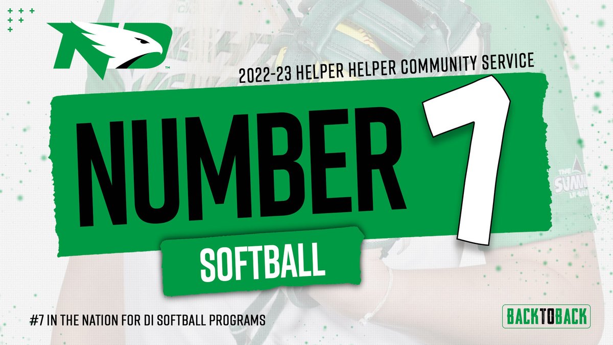 For the fifth consecutive year, our women rank in the top-10 in community service for a Division I softball team! 🥎😎

#UNDproud | #LGH