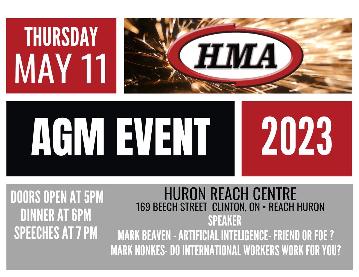 Tomorrow is the Grand Day !!!! Book your tickets today.
huronmanufacturing.ca/agm/