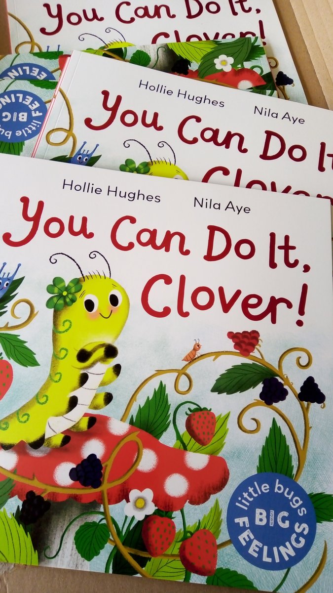 Ooo, look! Super sheeny shiny new 'You Can Do It, Clover!' paperbacks! 🐛🐝🐞🦋 Words by me, pics by fantabulous @nilaaye, edited by brilliant @KatieSassienie, & all wrapped up in ❤️by the amazing @HachetteKids publishing team 🤩 Hardback out now, paperback publishing 22 June 🌞