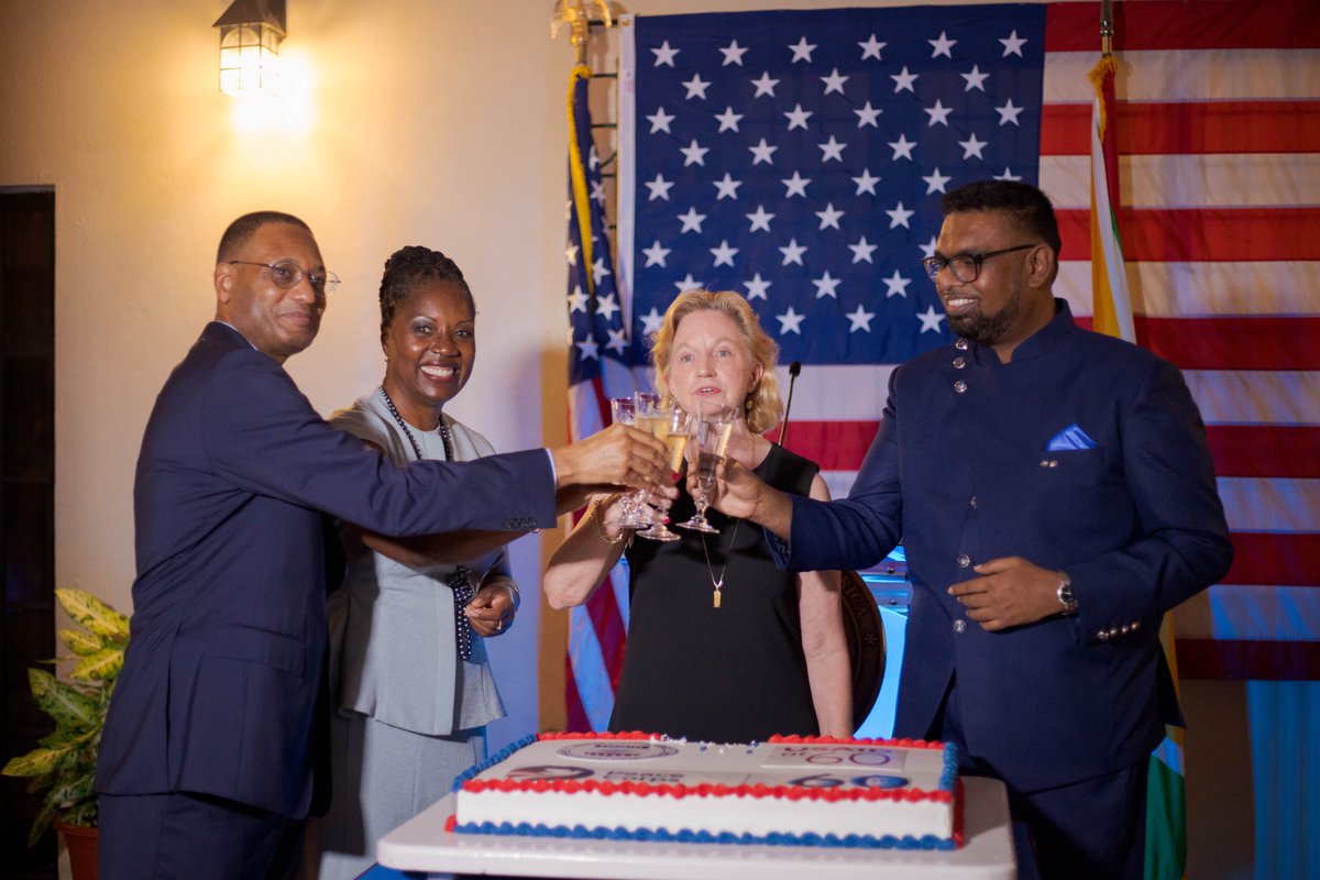 peacecorpguyana's tweet photo. Dr. Nadine Rogers, Country Director departs Guyana today for her next adventure. We are thankful for the depth of her knowledge, humanity, and strategic leadership. We will miss her! 🇬🇾🫶 Walk good. #PCFamily #PeaceCorps https://t.co/S0Qoq7YiYu https://t.co/CgykLJljJT
