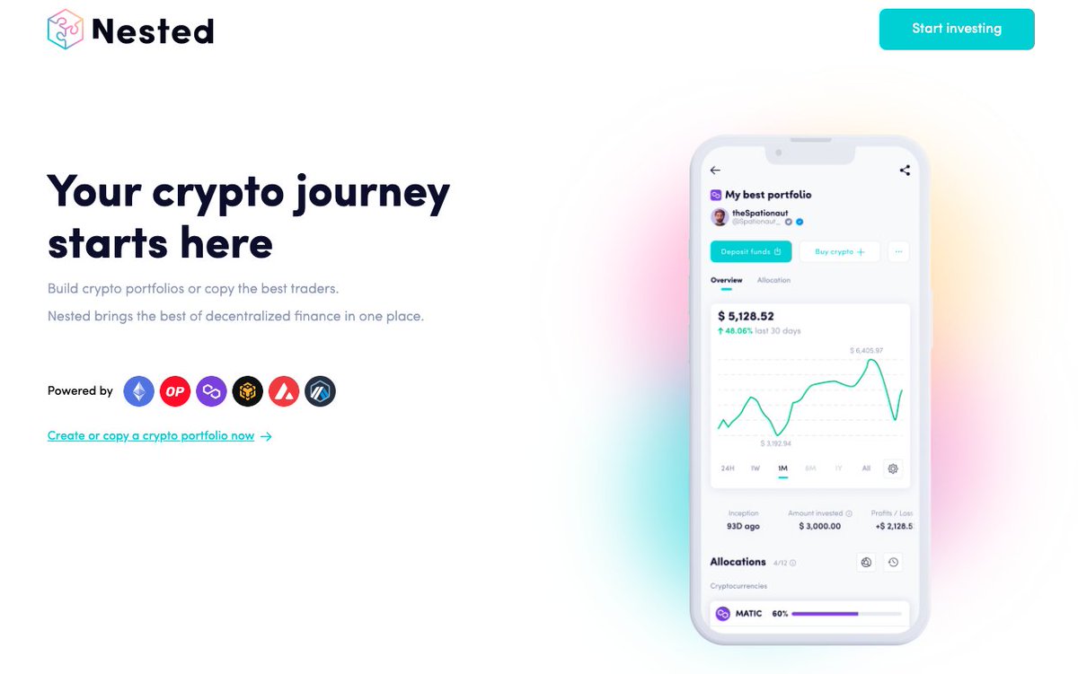 SakuBeebbuild's tweet photo. [1] Today, I want to share my favorite DeFi project and why it's my number one choice. 😎 Introducing Nested, the best decentralized portfolio management and copy trading platform. 
#Optimism
@Subli_Defi 
@optimismFND 
@NestedFi https://t.co/xiv1AFCODJ
