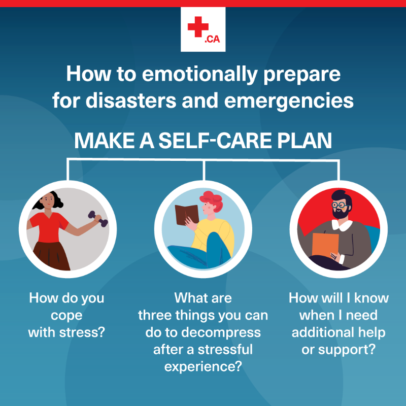 redcrosscanada's tweet photo. 💭Emergencies not only have physical impacts, but emotional ones as well.

Swipe to learn how you can emotionally prepare for #disasters and #emergencies. #EPWeek2023 #ReadyforAnything