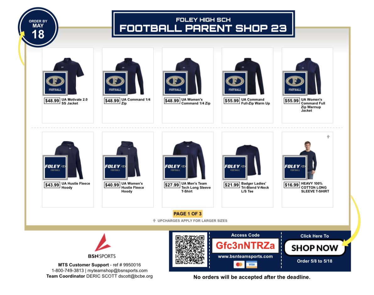 Foley Football on Twitter "Get your Foley Lions gear for the