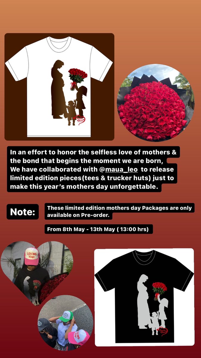 #MothersDayPreOrder
#LimitedTimeOffer
#ExclusiveDeals
#PreOrderNow #MothersDayGiftIdeas #CelebrateMom #GiftsForMom #PreOrderSpecials
#MothersDaySpecial
#MomDeservesItAll #EarlyAccess
#GiftsSheWillLove #SpoilMom
#MotherhoodCelebration #LimitedEdition
#PreOrderSale #MomApproved