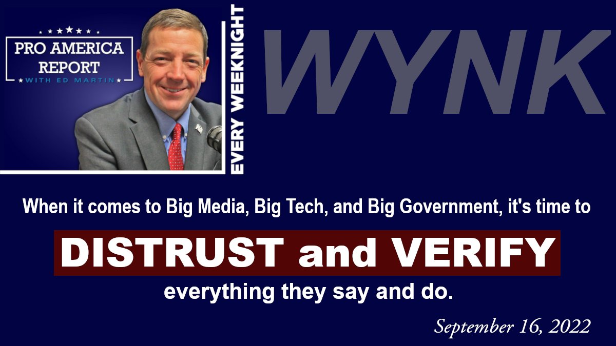 EagleEdMartin's tweet photo. We are used to trusting certain institutions. When it comes to politics and the media, it's time to #DistrustAndVerify. https://t.co/O1QWr4KTD8