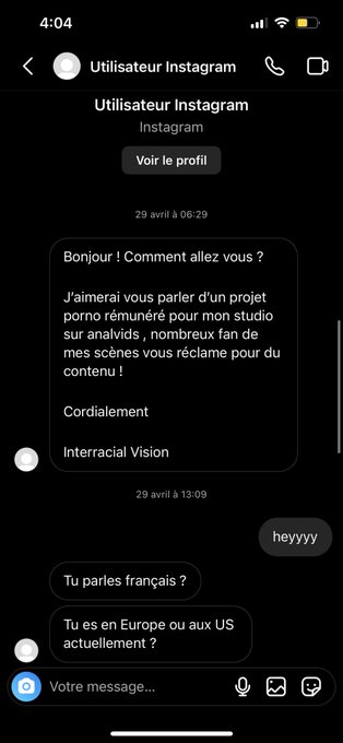 this guy reached out to me on an instagram that&rsquo;s now gone, claiming he wants to book me for some studios