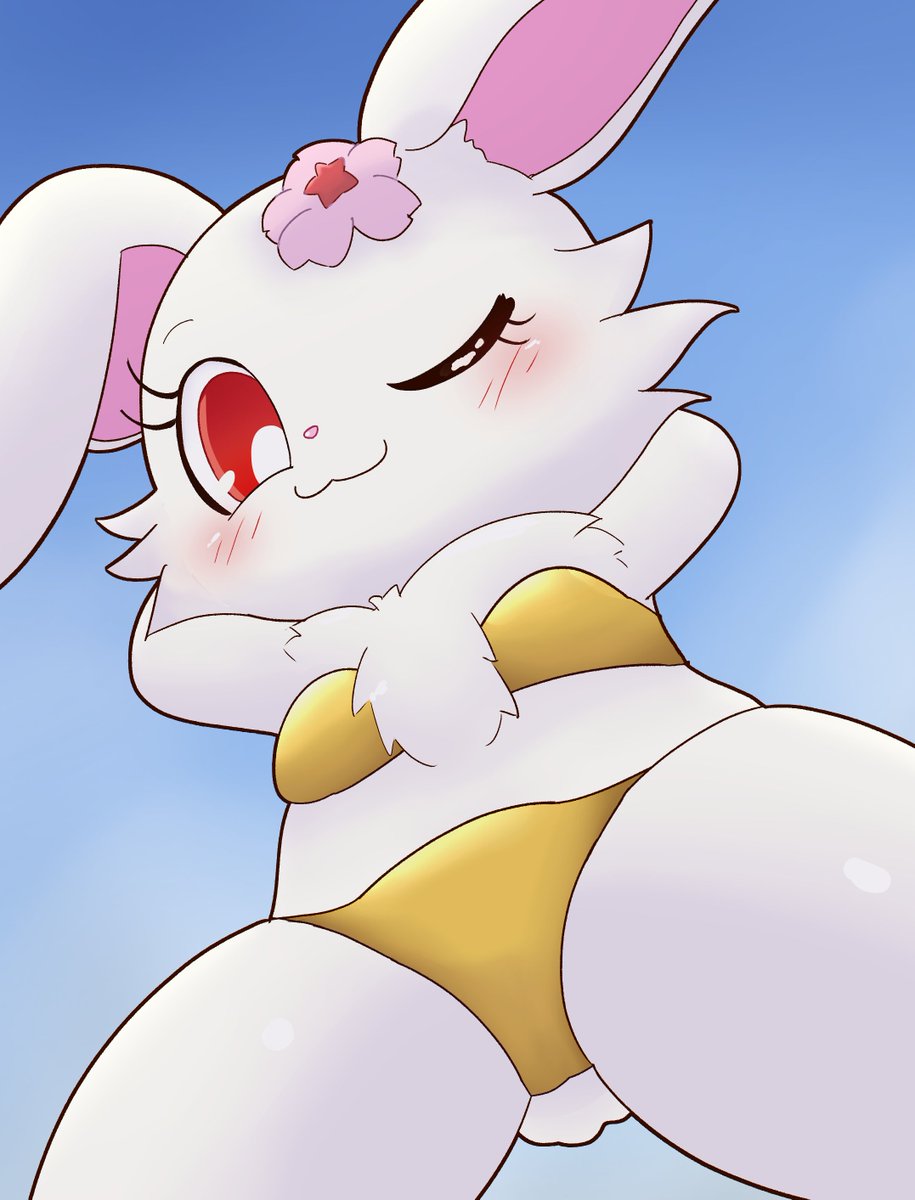 bluehiyokobunny's tweet photo. 凄く遅れたGoldBikiniルビーちゃん🐰👙 https://t.co/gO6i3JxWzz