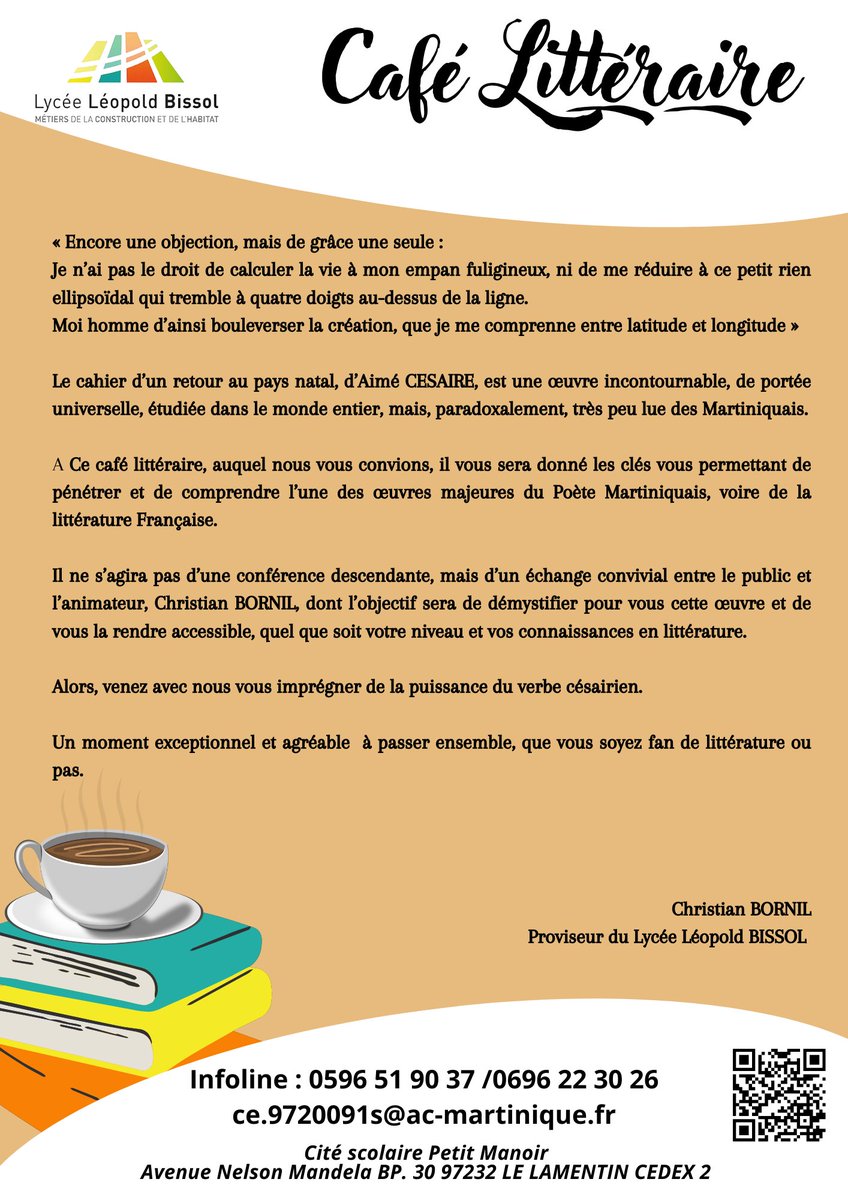 BissolLycee's tweet photo. Partageons ensemble, un café et une œuvre mondialement connue. @college_Diamant @clgeglissant @CollegeJacques @ray_college @LyceeArmes @LDU972exIME @LyceeLumina @lpojpernock @2Lycee @lpovanicet @acmartinique @HGAcmartinique https://t.co/uAakOuvruF