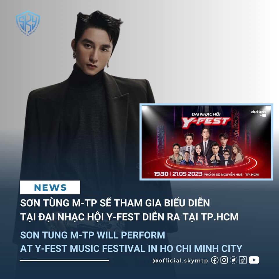 skyunion_mtp's tweet photo. Information about "Y-Fest" in Ho Chi Minh City.

👉 Information about this show: 
- Time: 7:30 pm on May 21, 2023.
- Location: Nguyen Hue walking street, Ho Chi Minh City.

#MTPShow #SonTungMTP #SkyMTPOfficial https://t.co/AKivm85QQx