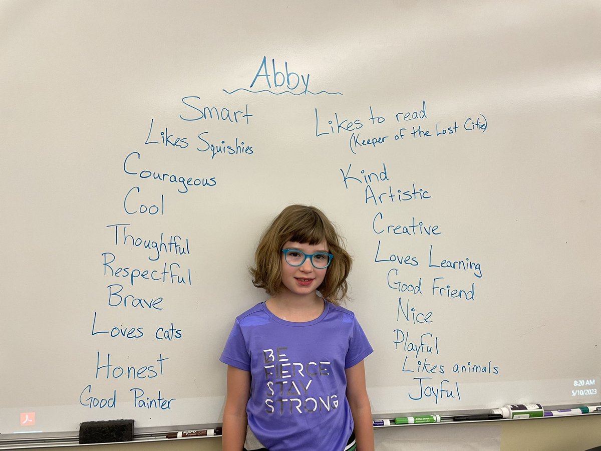 Godsey3rdGrade's tweet photo. Abby is our Student of the Day!  #CelebrateEveryone #4thQtrFun https://t.co/dtOBRCxmCn