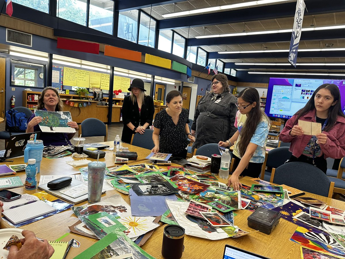 JKimBatraAISD's tweet photo. @BurnetMS our ELA teachers are participating in the Literacy Institute brought to us by our very own Jennifer Abramson from @AustinISD Academics! Big thanks to Deb Kelt from Heart of TX Wring Project for leading this morning’s learning! #learningforever #teachercollab https://t.co/OffWcdMjzT
