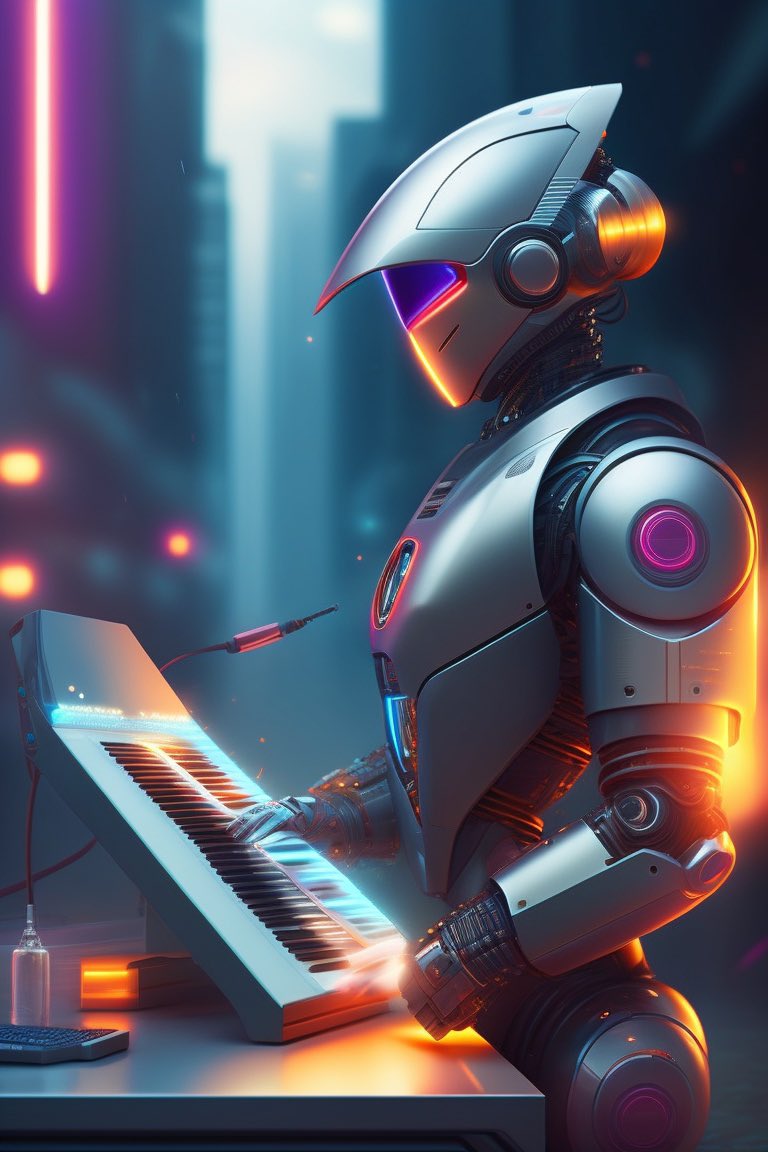 Is this the future music maker? #aiart #AIMusic #musicproducer #futuristic