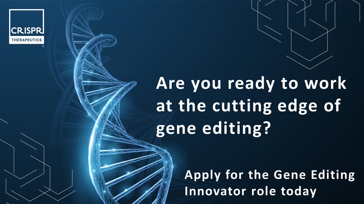 CRISPRTX's tweet photo. Ready to be at the forefront of #geneediting? We’re hiring a Gene Editing Innovator in Boston to drive research initiatives and help us continue building cutting-edge #CRISPR technologies. Learn more about this opportunity here: https://t.co/KD7ozO0Hph. https://t.co/rS2pnmPAae