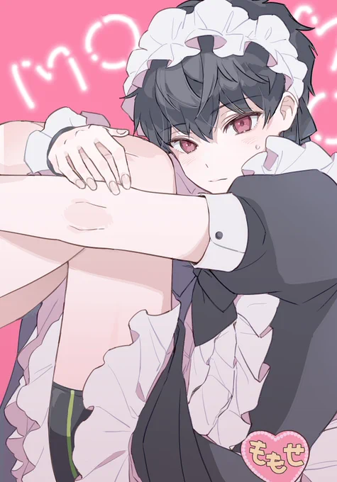 メイドの日るんるんて描いてたんだけどオタクすぎて趣味全開学祭匂わせメイドももせになっちゃった