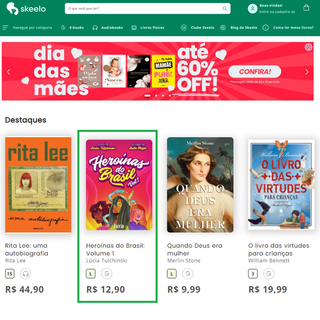 Dica de leitura para presentear no #diadasmaes "Heroínas do Brasil", apresenta mulheres que se destacam por seus feitos heroicos surpreendentes, até para os dias de hoje.

 O livro está disponível exclusivamente no #app do <a href="/skeelo_br/">Skeelo</a> 

Baixe o livro:
👇
bit.ly/3L2ZfEA