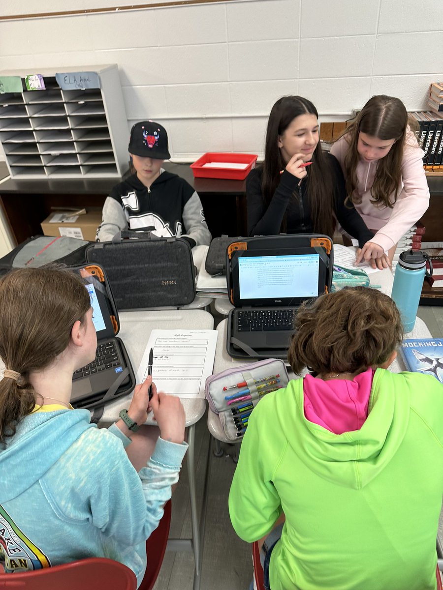 TeachFelsenthal's tweet image. Students are excited to put their creative writing skills to use by creating their own myths! #CreativeWriting #Mythology #ELAclass