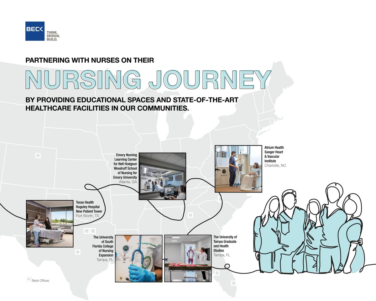 Happy #NationalNursesWeek to our nursing clients, partners, and friends!

Beck supports local nurses and future nurses by providing education spaces and state-of-the-art healthcare facilities through their nursing education journey and careers serving our communities.
