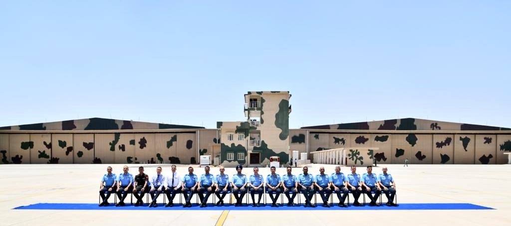 PRODefRjsthn's tweet photo. Air Marshal Narmdeshwar Tiwari, Air Officer Commanding-in-Chief  #SWAC visited AF Station #Jodhpur 
Received by Air Cmde JPS Bains, AOC AF Stn 
Guard of Honour 
Addressed air warriors
Inspected combat units for #oppreparedness  
Inaugurated complex of premium flying sqn 
@IAF_MCC https://t.co/SD6b7yGDIC