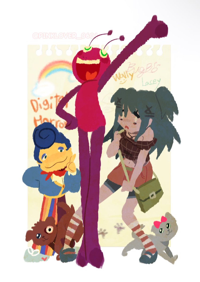 dynastabu's tweet photo. #WelcomeHome #bugbo #poocheandpansy #laceygames #bugbooc 

drawing them gives me most joy 🔥 https://t.co/L63oXSyWIn