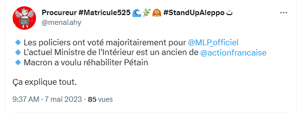 menalahy's tweet image. Les #Casserolades, les #CartonsRouges sont réprimés car c'est plus dangereux que les #Slogans des néonazis et du #GUD, l'ancien Parti de @NathalieLoiseau ! 

Le gouvernement n'arrête pas de courir après l'extrême-droite : Macron a même demandé à Z💩 une note sur l'#Immigration.