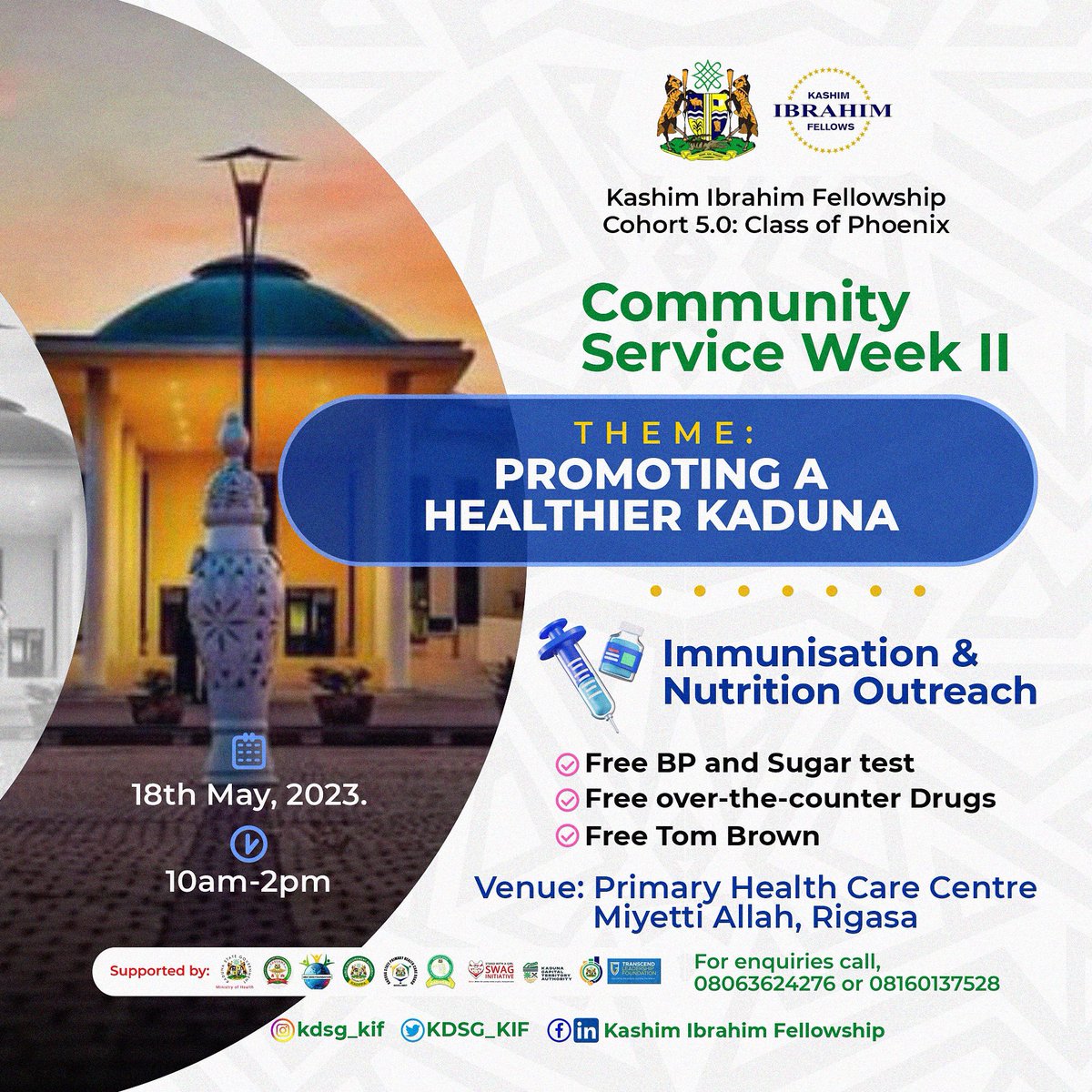 KDSG_KIF's tweet photo. … projects, please send us a DM. We would be delighted to work with you to make a difference in the lives of the people of Kaduna State.
#KashimIbrahimFellowship #KIF #KIFCSW #CommunityService #Leadership #LeadershipDevelopment #Healthcare #KDSG #KadunaStateGovernment https://t.co/0Gf5f50yGI