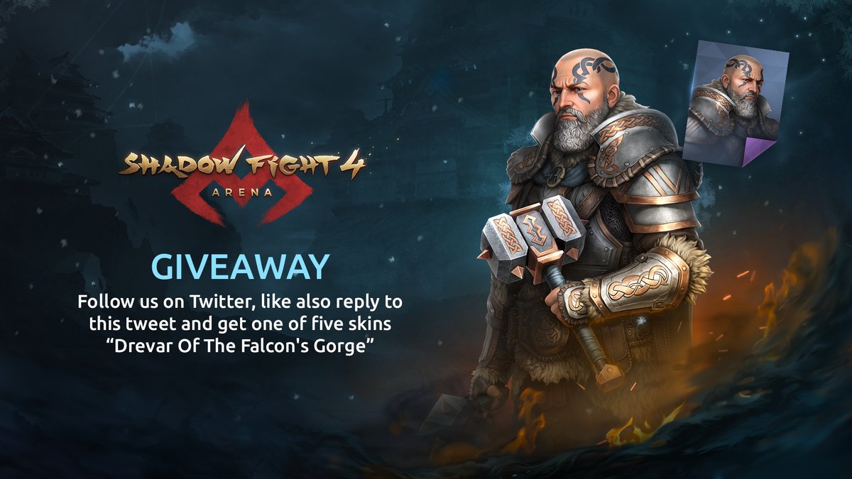 We are launching the giveaway!

✅ Follow us on Twitter
✅ Like this tweet
✅ Reply to this tweet

Next Wednesday, 5 random lucky winners will receive Sarge's epic skin “Drevar Of The Falcon's Gorge”!