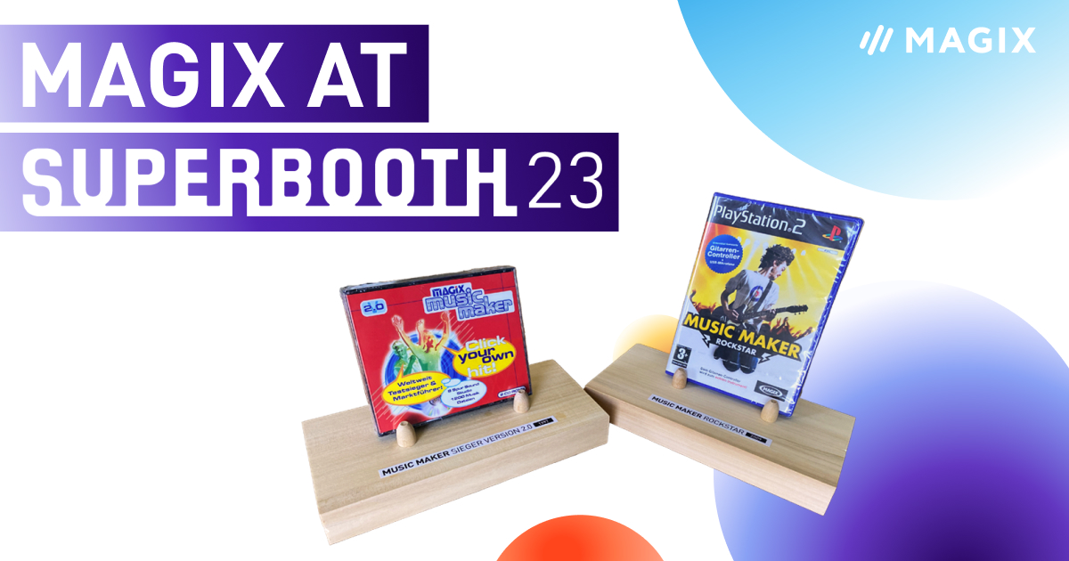 Wir sind auf der diesjährigen SUPERBOOTH 23, der weltweit wichtigsten Messe für elektronische Musikinstrumente. Vom 11.-13.5. bringt unser Team am Stand H130 allen Messebesuchern unsere Musiksoftwares Samplitude und MUSIC MAKER näher und stellen auch die Retro-Versionen vor.