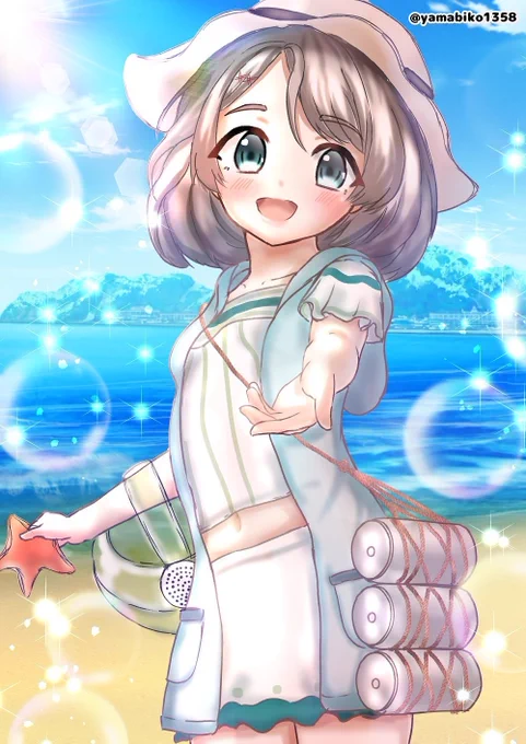 だから〜好きだと言って天使になってそ〜して笑って もう一度〜#艦これ版深夜の真剣お絵描き60分一本勝負#艦これ版真剣お絵描き60分一本勝負_20230510#第三0号海防艦 