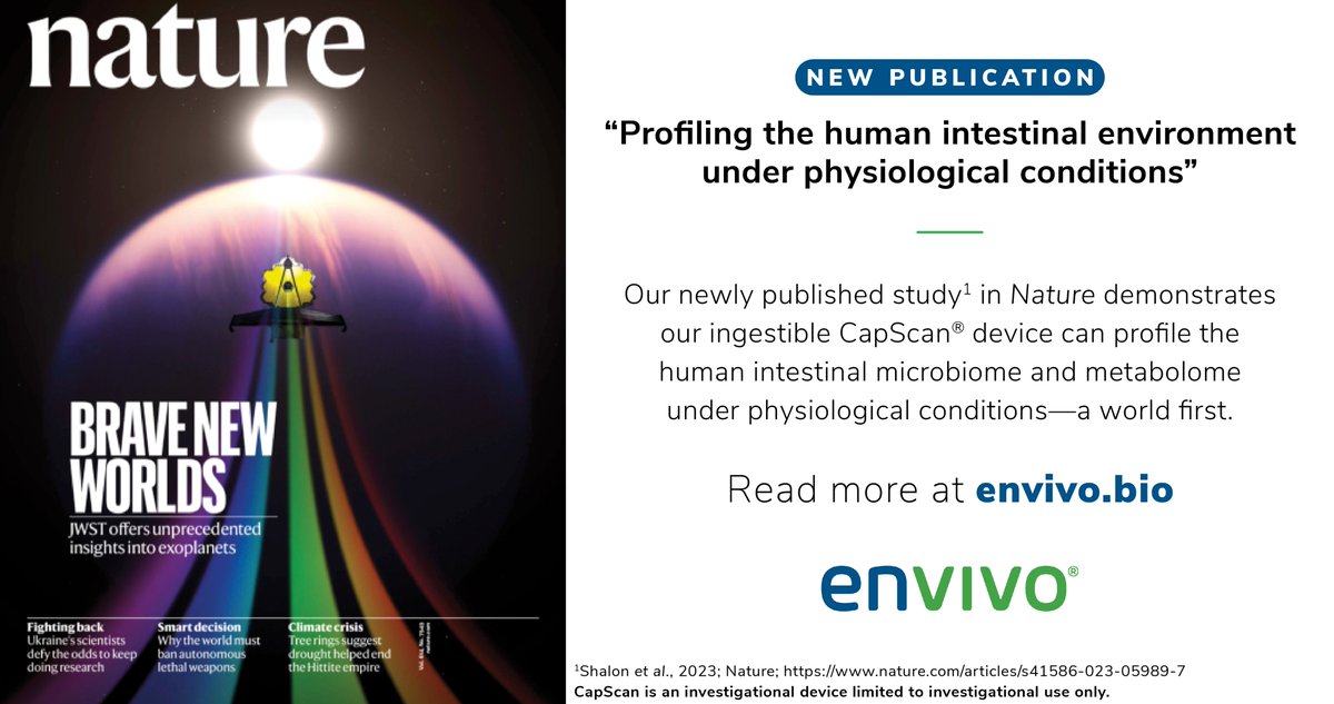 Now in <a href="/Nature/">nature</a>: Our newly published study demonstrates that #CapScan can non-invasively profile the human intestinal microbiome and metabolome under physiological conditions for the first time. 

Read more: buff.ly/3VRpl0y