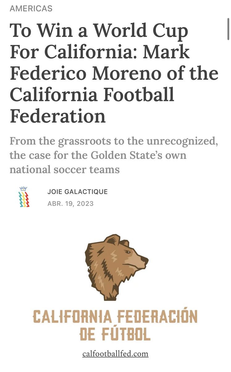 Last month our Director of Marketing Mark Federico Moreno sat down with <a href="/JoieGalactique/">𝕁𝕠𝕚𝕖 𝔾𝕒𝕝𝕒𝕔𝕥𝕚𝕢𝕦𝕖</a> to talk about the CFF and our goals. He wrote a great piece on his blog. It’s a fantastic read for this mornings commute!  

Thank you so much again Joie! 

joiegalactique.substack.com/p/to-win-a-wor…