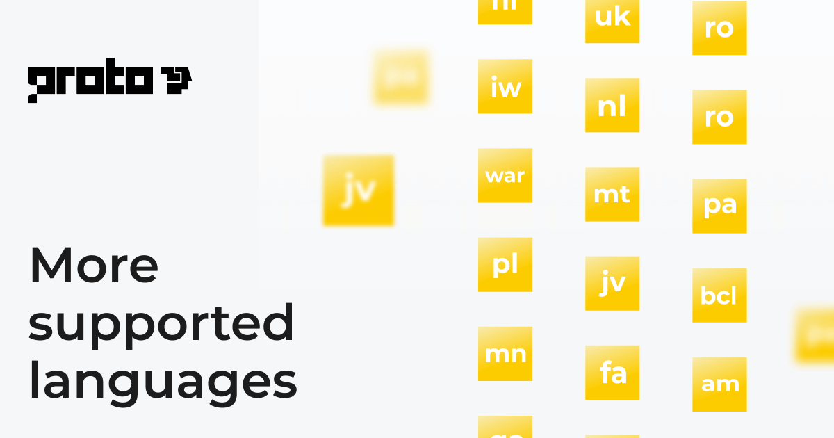 We're excited to announce support for 22 new languages, including #Javanese and #Maltese, powered by our proprietary HermesAI™ natural language processing engine.

Get started today with a 14-day free trial: app.proto.cx/v2/trial_signup