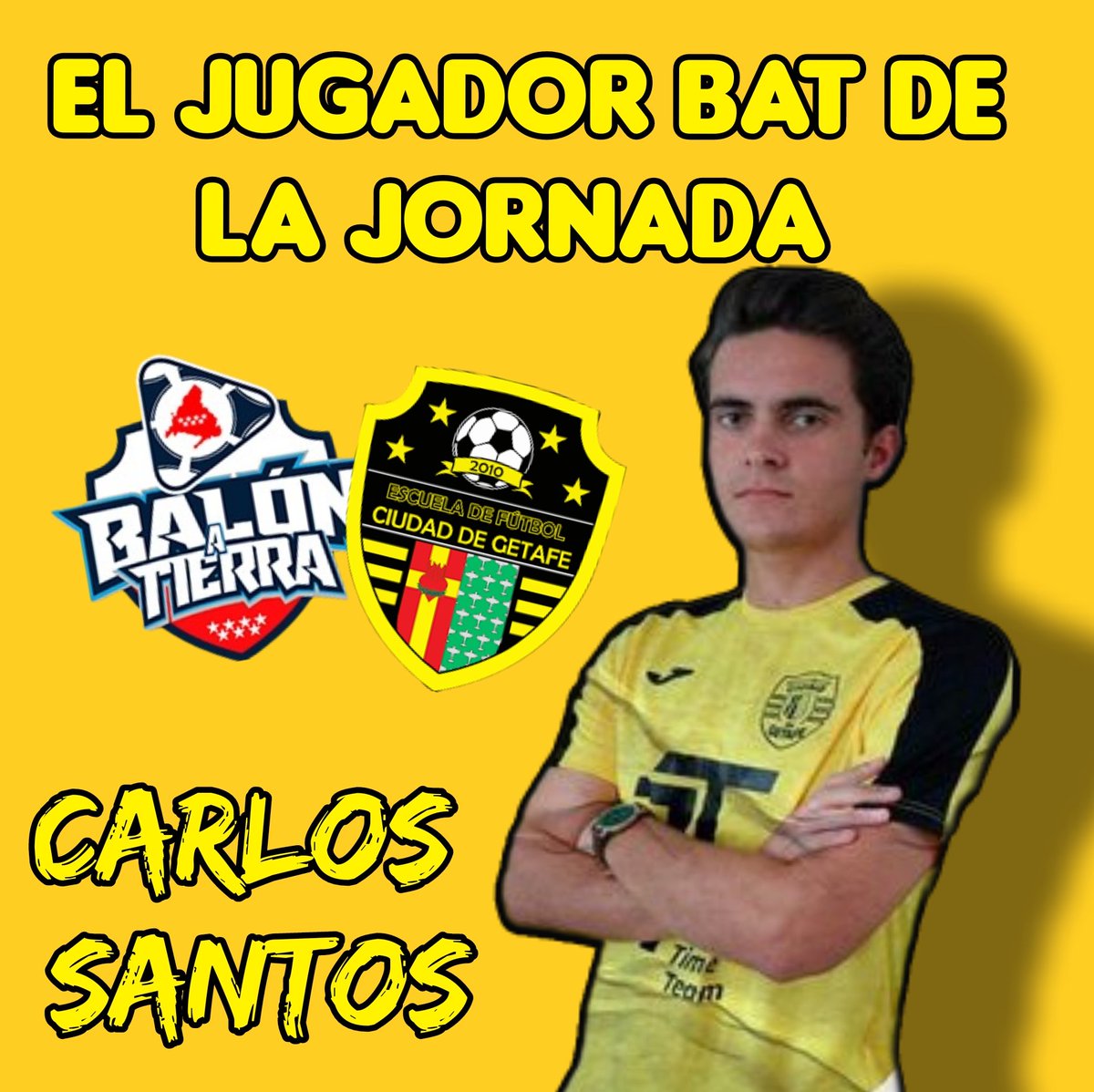 Balon_Tierra's tweet photo. ⚽𝗘𝗟 𝗝𝗨𝗚𝗔𝗗𝗢𝗥 𝗕𝗔𝗧 𝗗𝗘 𝗟𝗔 𝗝𝗢𝗥𝗡𝗔𝗗𝗔 🔝

Gracias a vuestros votos ya tenemos EL JUGADOR BAT DE ESTA ÚLTIMA JORNADA DE LIGA 🏟️⚽:

📍 @cargus1999 del @CiudadGetafeCF

Enhorabuena 🎉

#ElJugadorBatDeLaJornada https://t.co/PG2AAY0Pp9