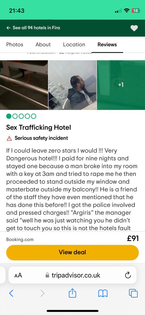 Lucyayy's tweet photo. POV: You’re heading to this hotel with 16 women, booked through @bookingcom. You’ve organised the trip and see this review 4 days before you leave. #Whatwouldyoudo? Spoiler alert: https://t.co/9pIB0jgVIp think risk it, and I did not. https://t.co/UD3NdSqRtR